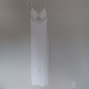 Evening white jump suit